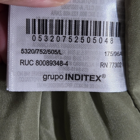 NWT Zara Water Repellent Distressed Boxy Bomber Jacket Size L - Picture 9 of 12